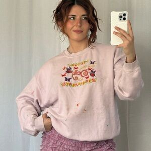 ✿ What Would Dolly Do Butterfly Embroidered Crewneck ✿